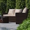 Flash Furniture Aransas Series 4 Piece Brown Patio Set with Beige Back Pillows and Seat Cushions JJ-S351-BNBG-GG - alternate 9